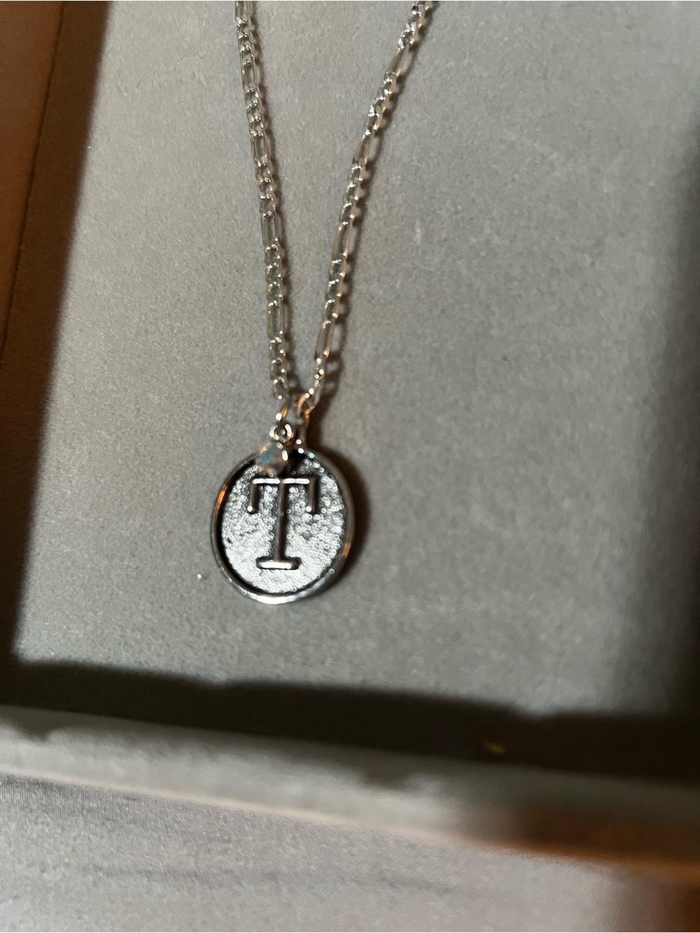 Sterling Silver Chain with Initial 'T' Silver Pendant Necklace
